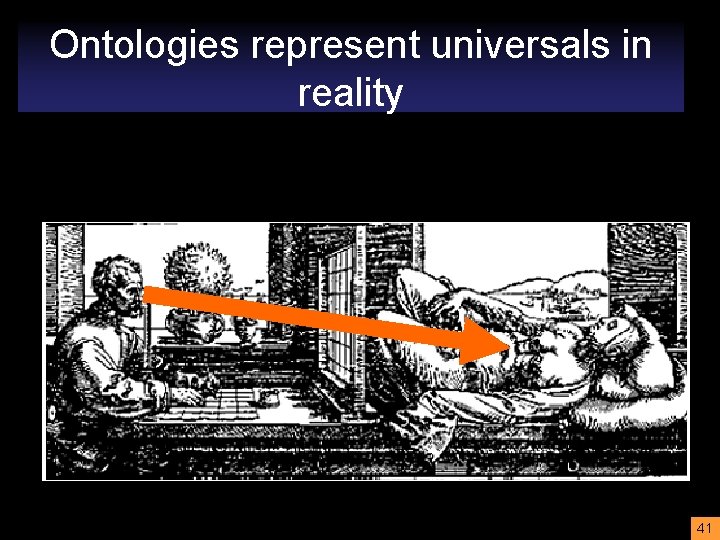 Ontologies represent universals in reality 41 