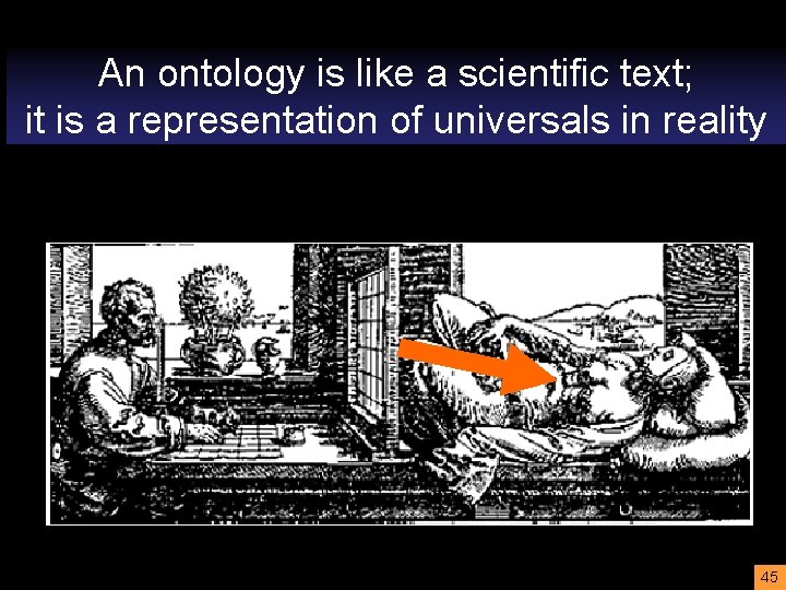An ontology is like a scientific text; it is a representation of universals in