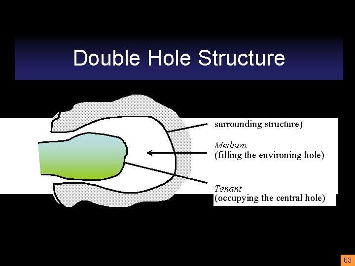 Double Hole Structure Retainer (a boundary of some surrounding structure) Medium (filling the environing