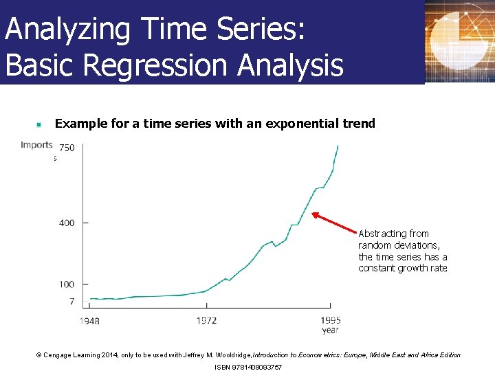 Analyzing Time Series: Basic Regression Analysis Example for a time series with an exponential