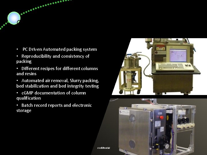 QS Column Packing System LX • PC Driven Automated packing system • Reproducibility and