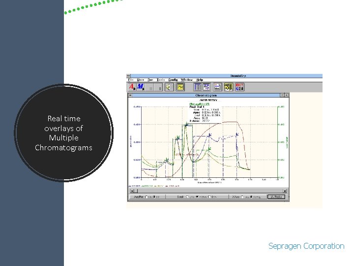 Real time overlays of Multiple Chromatograms Sepragen Corporation 