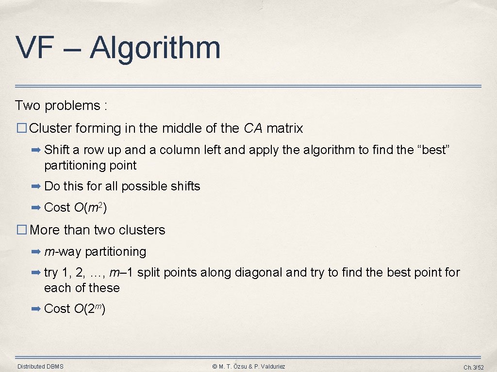VF – Algorithm Two problems : � Cluster forming in the middle of the VF – Algorithm Two problems : � Cluster forming in the middle of the