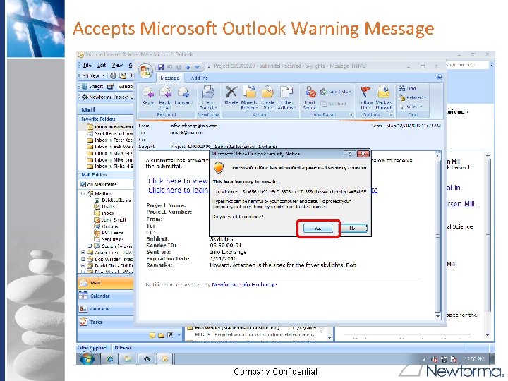 Accepts Microsoft Outlook Warning Message Company Confidential Accepts Microsoft Outlook Warning Message Company Confidential