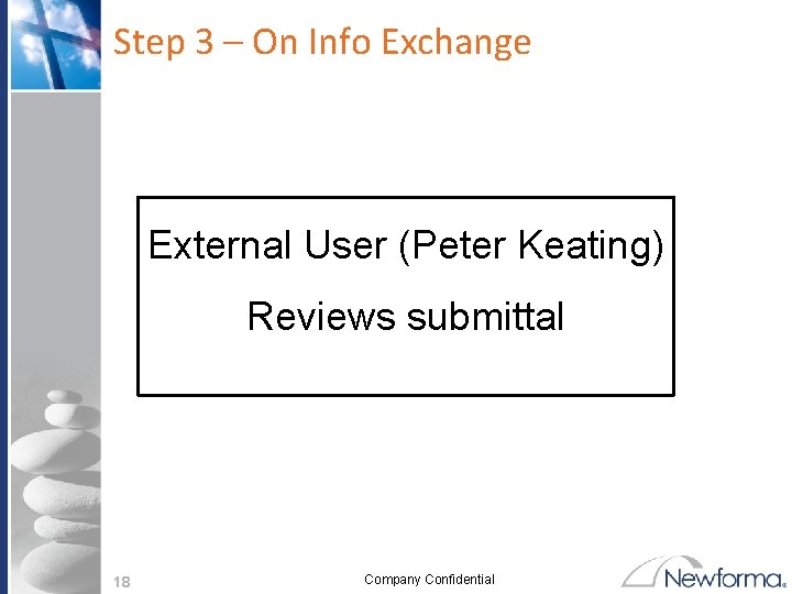 Step 3 – On Info Exchange External User (Peter Keating) Reviews submittal 18 Company Step 3 – On Info Exchange External User (Peter Keating) Reviews submittal 18 Company
