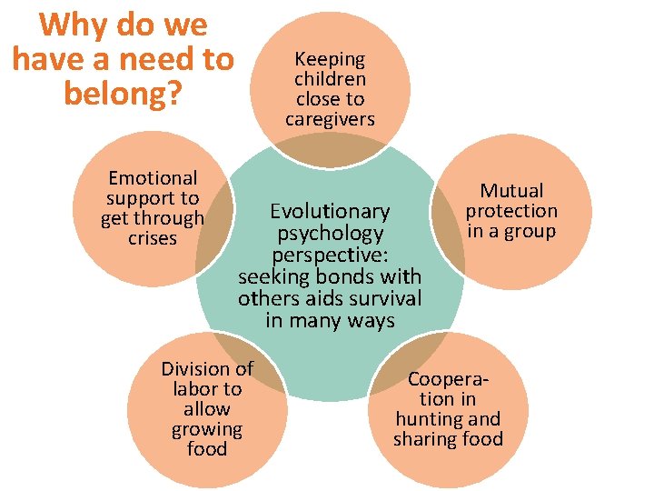 Why do we have a need to belong? Emotional support to get through crises