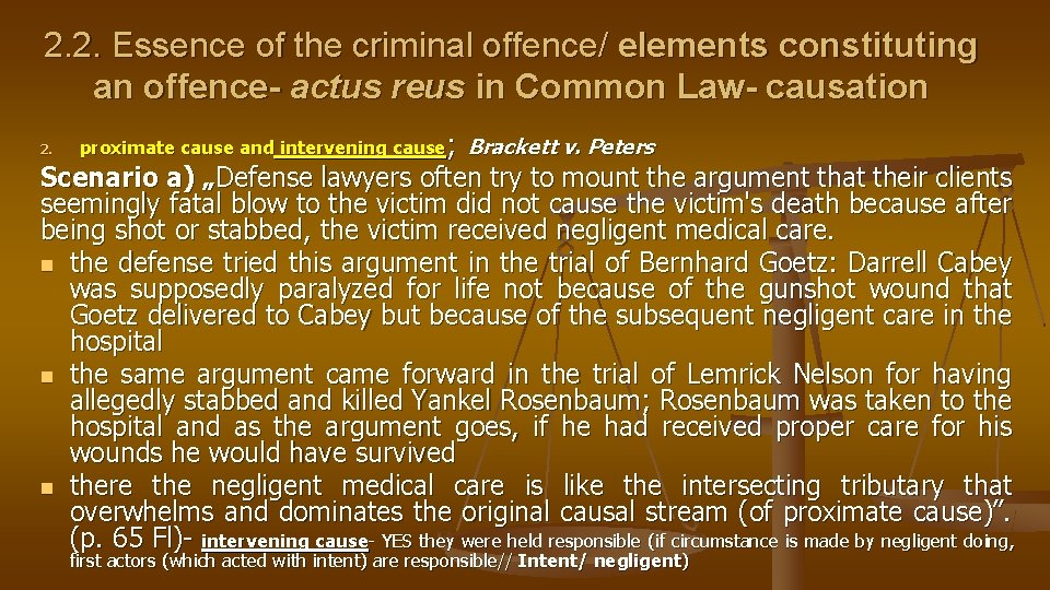 2. 2. Essence of the criminal offence/ elements constituting an offence- actus reus in