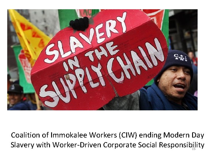 Coalition of Immokalee Workers (CIW) ending Modern Day Slavery with Worker-Driven Corporate Social Responsibility