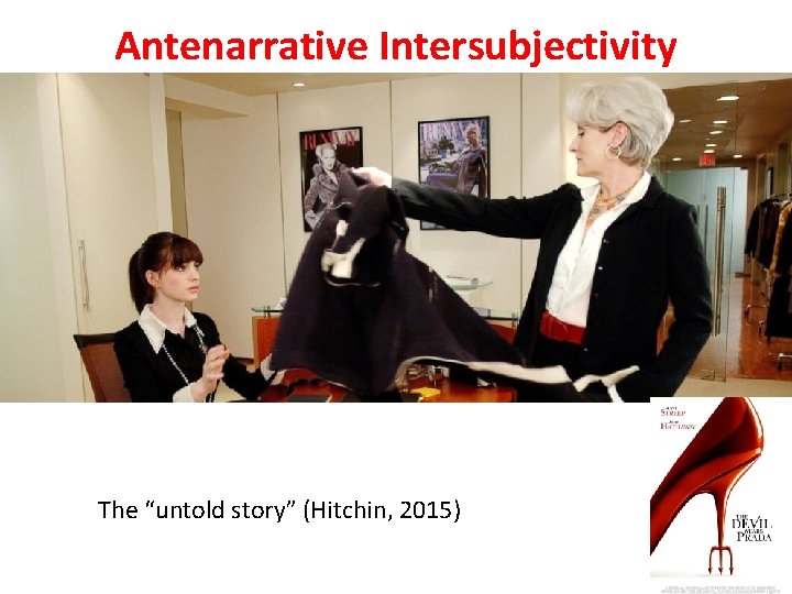 Antenarrative Intersubjectivity The “untold story” (Hitchin, 2015) 