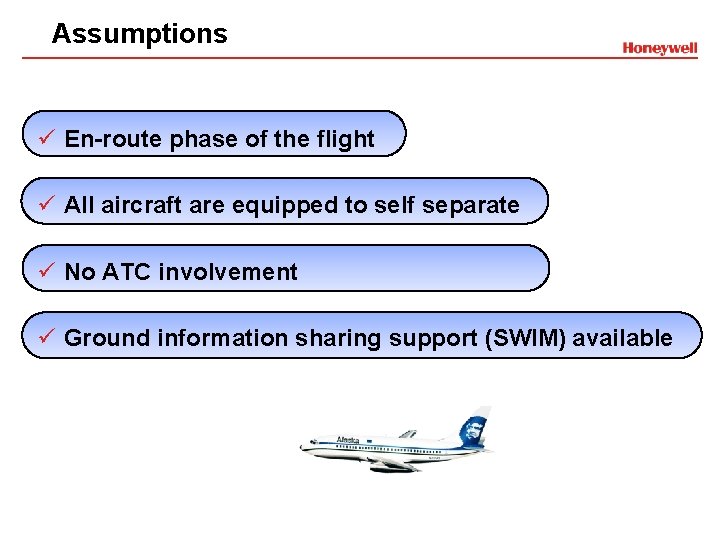 Assumptions ü En-route phase of the flight ü All aircraft are equipped to self