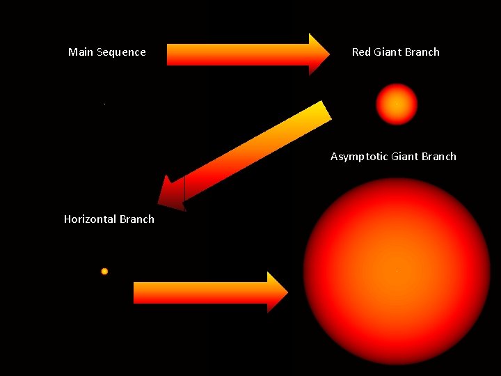 Main Sequence Red Giant Branch Asymptotic Giant Branch Horizontal Branch 