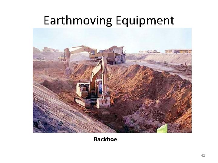 Earthmoving Equipment Backhoe 42 