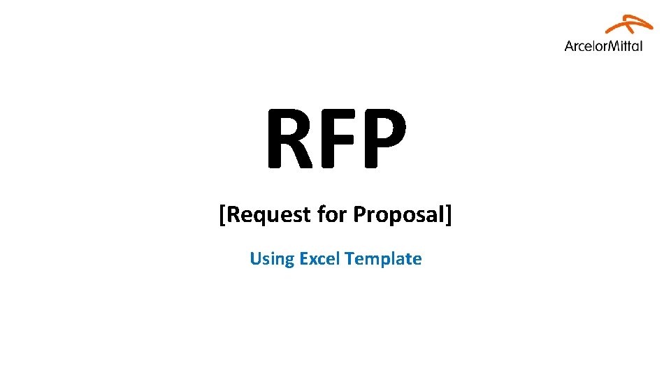 RFP [Request for Proposal] Using Excel Template 