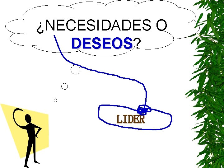 ¿NECESIDADES O DESEOS? DESEOS LIDER 