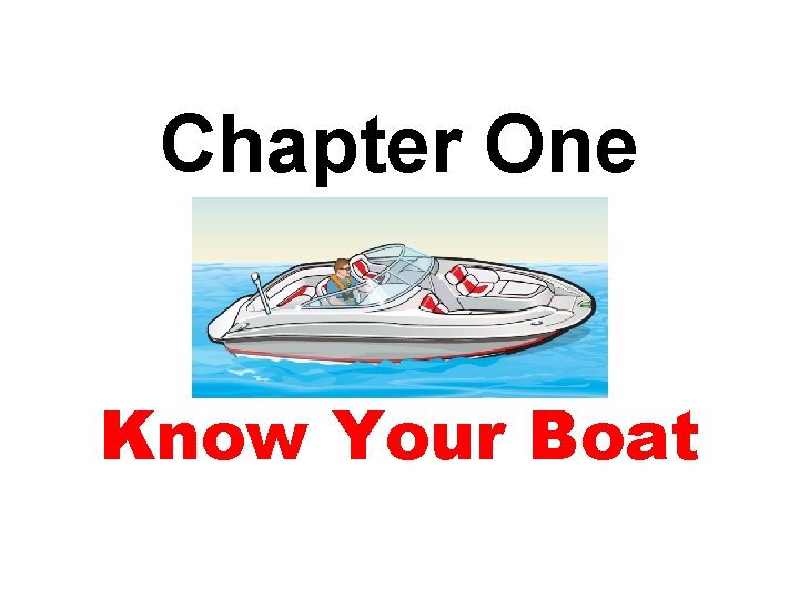 Chapter One Know Your Boat  Chapter One Know Your Boat