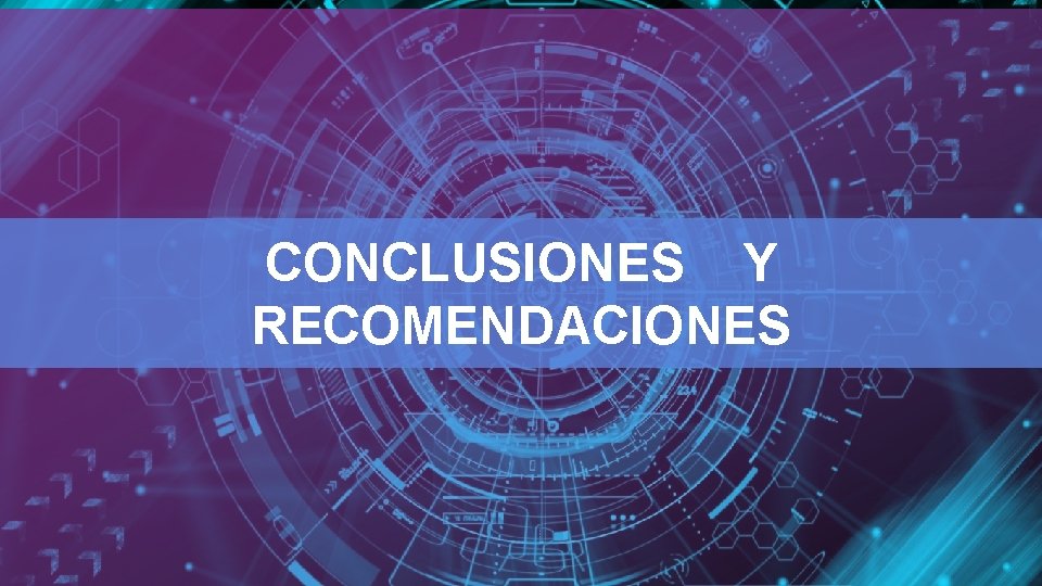 CONCLUSIONES Y RECOMENDACIONES 