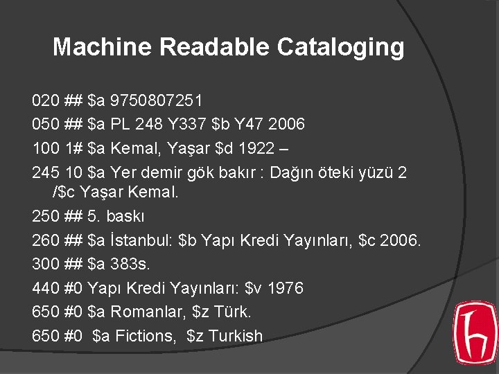 Machine Readable Cataloging 020 ## $a 9750807251 050 ## $a PL 248 Y 337 Machine Readable Cataloging 020 ## $a 9750807251 050 ## $a PL 248 Y 337