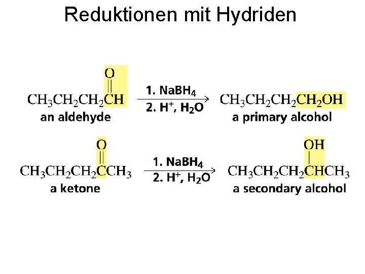 Reduktionen mit Hydriden 