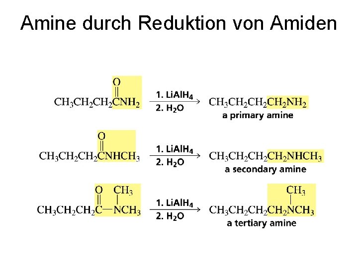 Amine durch Reduktion von Amiden 