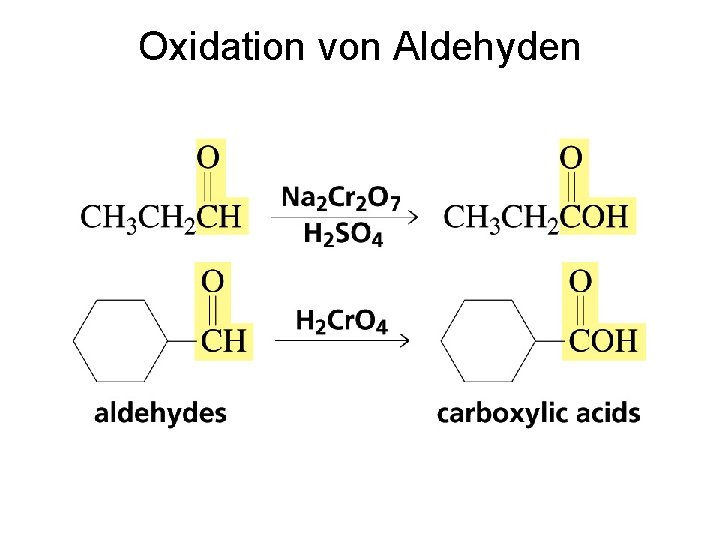 Oxidation von Aldehyden 