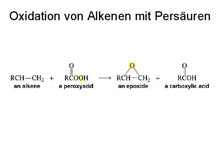 Oxidation von Alkenen mit Persäuren 