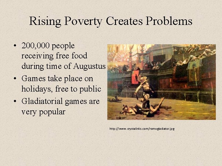 Rising Poverty Creates Problems • 200, 000 people receiving free food during time of