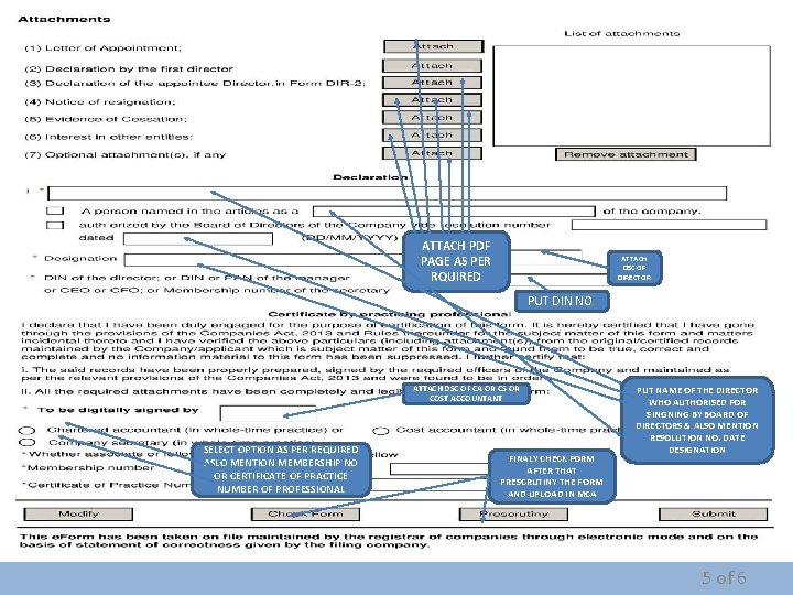 ATTACH PDF PAGE AS PER RQUIRED ATTACH DSC OF DIRECTOR PUT DIN NO. ATTACH