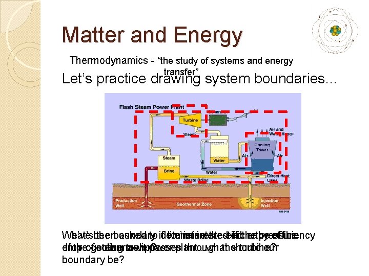 Matter and Energy Thermodynamics - “the study of systems and energy transfer” Let’s practice