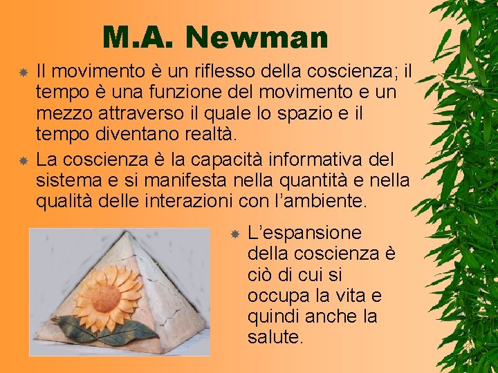 M. A. Newman Il movimento è un riflesso della coscienza; il tempo è una
