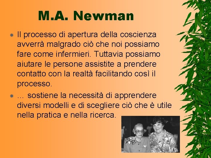 M. A. Newman Il processo di apertura della coscienza avverrà malgrado ciò che noi