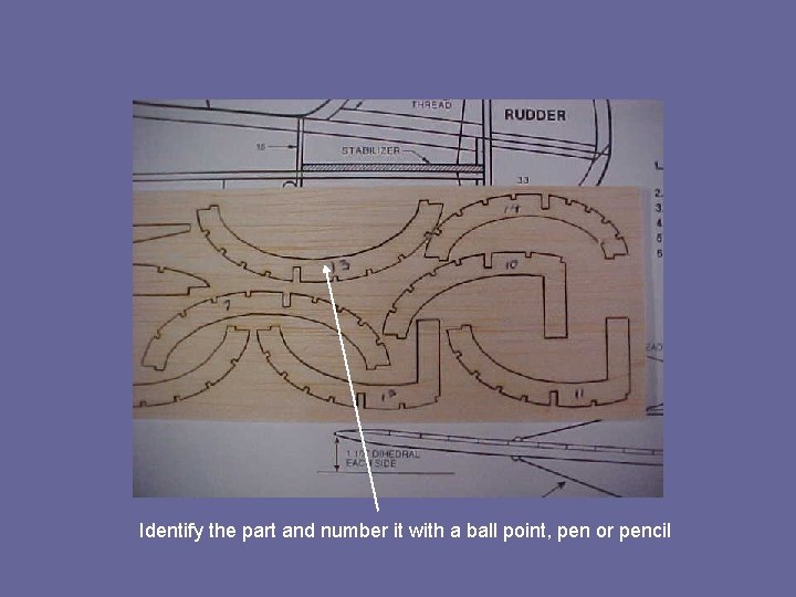 Identify the part and number it with a ball point, pen or pencil 