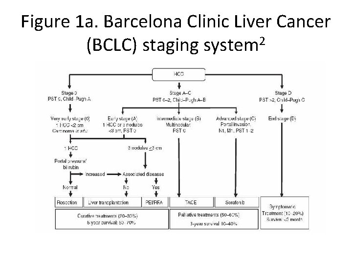 Figure 1 a. Barcelona Clinic Liver Cancer (BCLC) staging system 2 