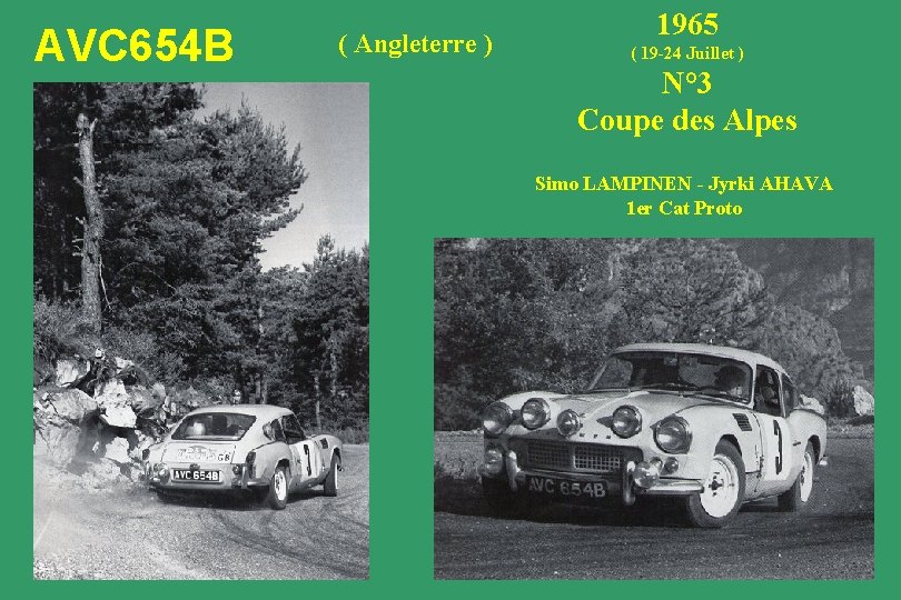 AVC 654 B ( Angleterre ) 1965 ( 19 -24 Juillet ) N° 3