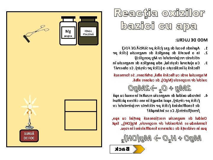 Mg panglica FENOL FTALEINĂ Reacţia oxizilor bazici cu apa : URCUL ED DOM )COF Mg panglica FENOL FTALEINĂ Reacţia oxizilor bazici cu apa : URCUL ED DOM )COF
