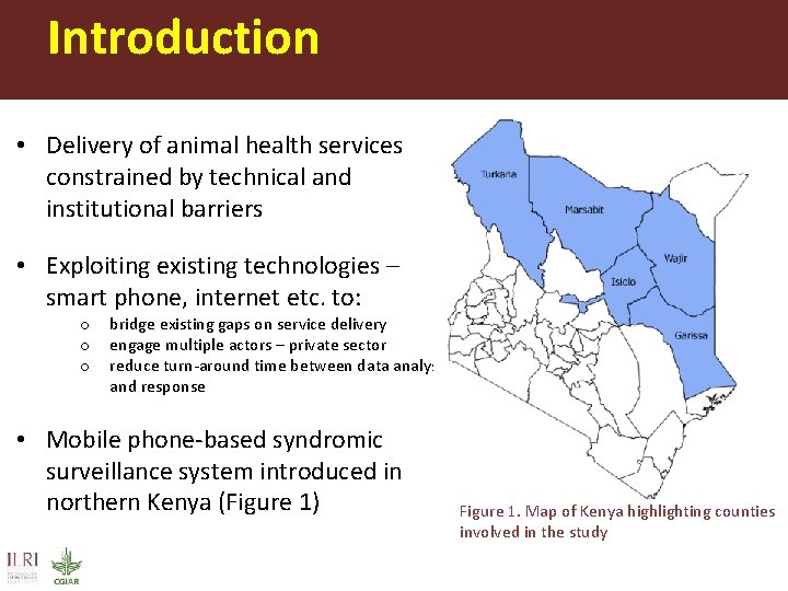 Introduction • Delivery of animal health services constrained by technical and institutional barriers •