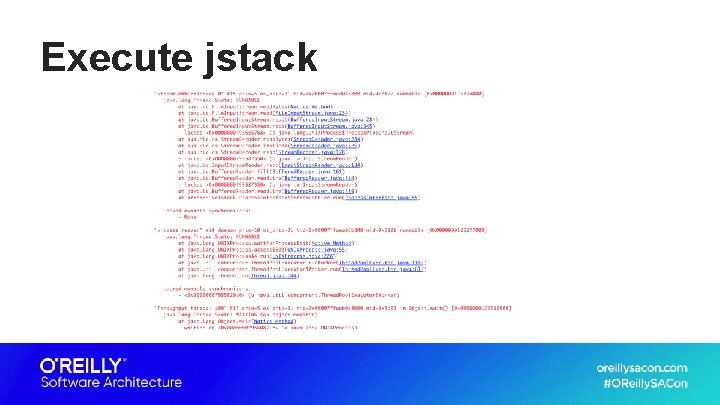 Execute jstack 