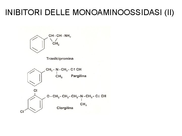 INIBITORI DELLE MONOAMINOOSSIDASI (II) 
