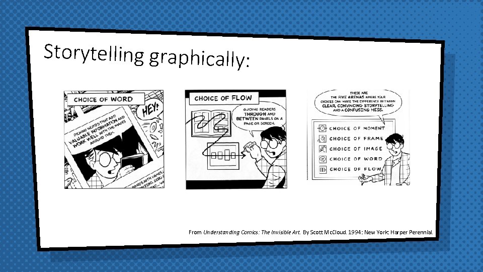 Storytelling graphically: From Understanding Comics: The Invisible Art. By Scott Mc. Cloud. 1994: New Storytelling graphically: From Understanding Comics: The Invisible Art. By Scott Mc. Cloud. 1994: New