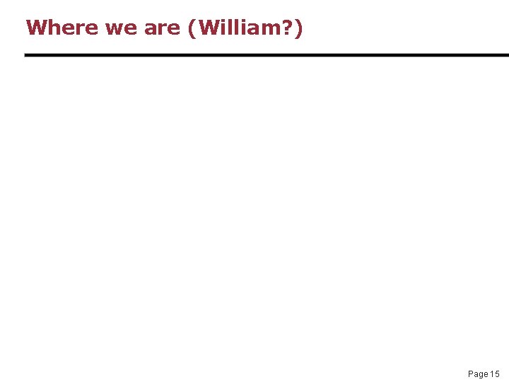 Where we are (William? ) Page 15 