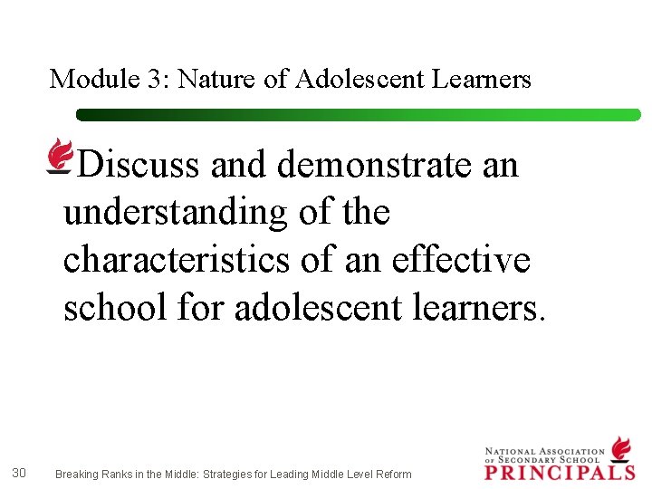 Module 3: Nature of Adolescent Learners Discuss and demonstrate an understanding of the characteristics