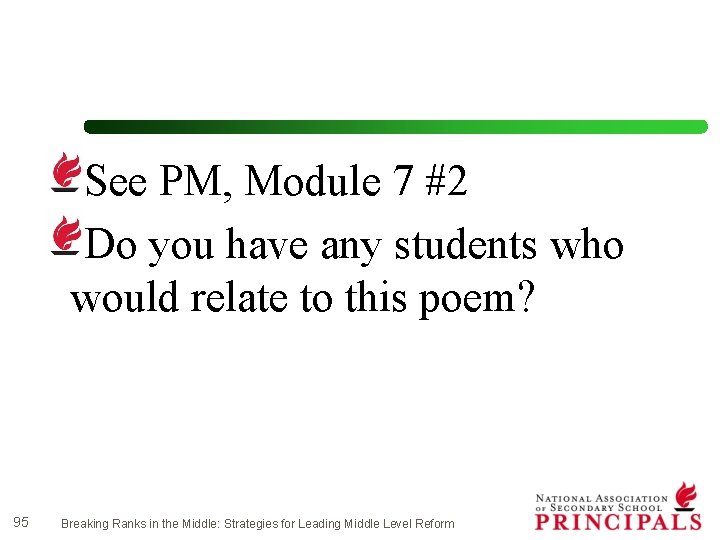 See PM, Module 7 #2 Do you have any students who would relate to