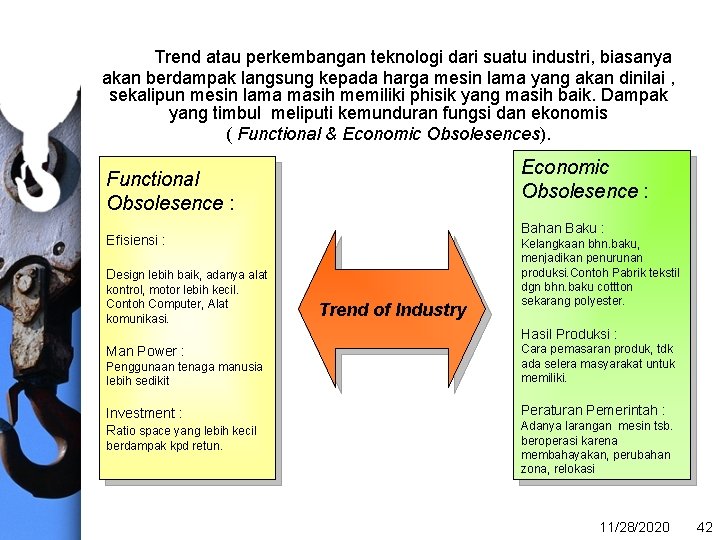 Trend atau perkembangan teknologi dari suatu industri, biasanya akan berdampak langsung kepada harga mesin