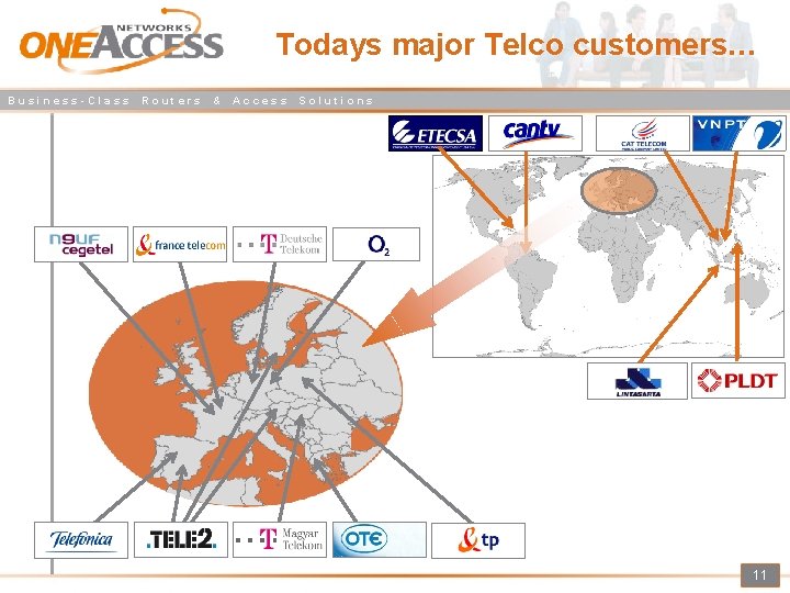 Todays major Telco customers… Business-Class Routers & Access Solutions 11 