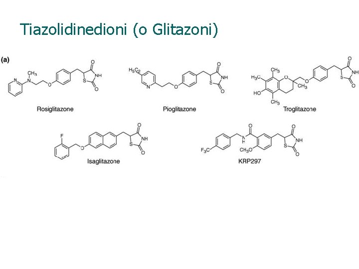 Tiazolidinedioni (o Glitazoni) 