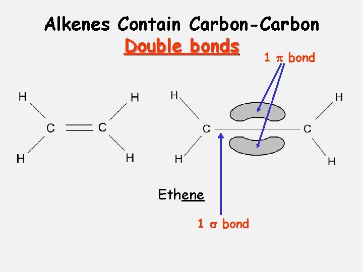 Alkenes Contain Carbon-Carbon Double bonds 1 bond Ethene 1 bond 