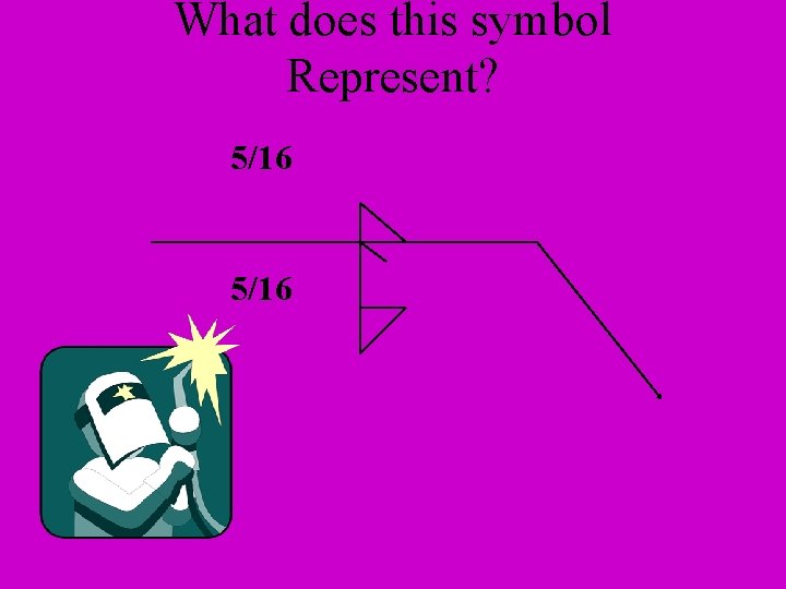 What does this symbol Represent? 5/16 