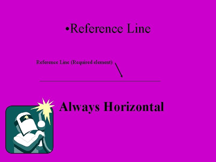  • Reference Line (Required element) Always Horizontal 