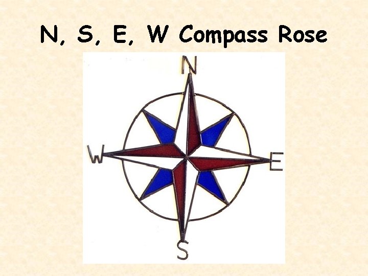 N, S, E, W Compass Rose 