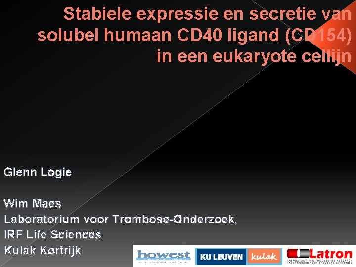 Stabiele expressie en secretie van solubel humaan CD 40 ligand (CD 154) in een