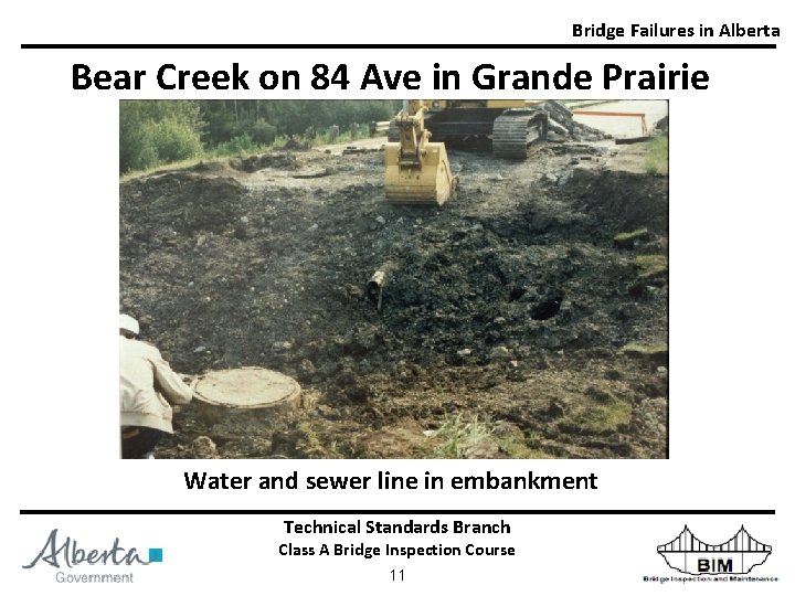 Bridge Failures in Alberta Bear Creek on 84 Ave in Grande Prairie Water and